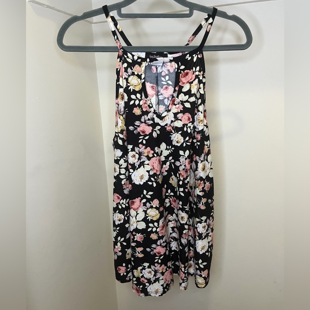 Floral Black Camisole Top